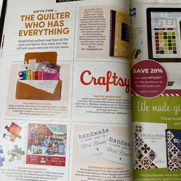 American Patchwork Quilting Crafting Magazine Dec 2021 Issue 173  Vol 29 No 6 u - Picture 6 of 11